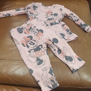 Disney Baby Pink Outfit with Floral Accents